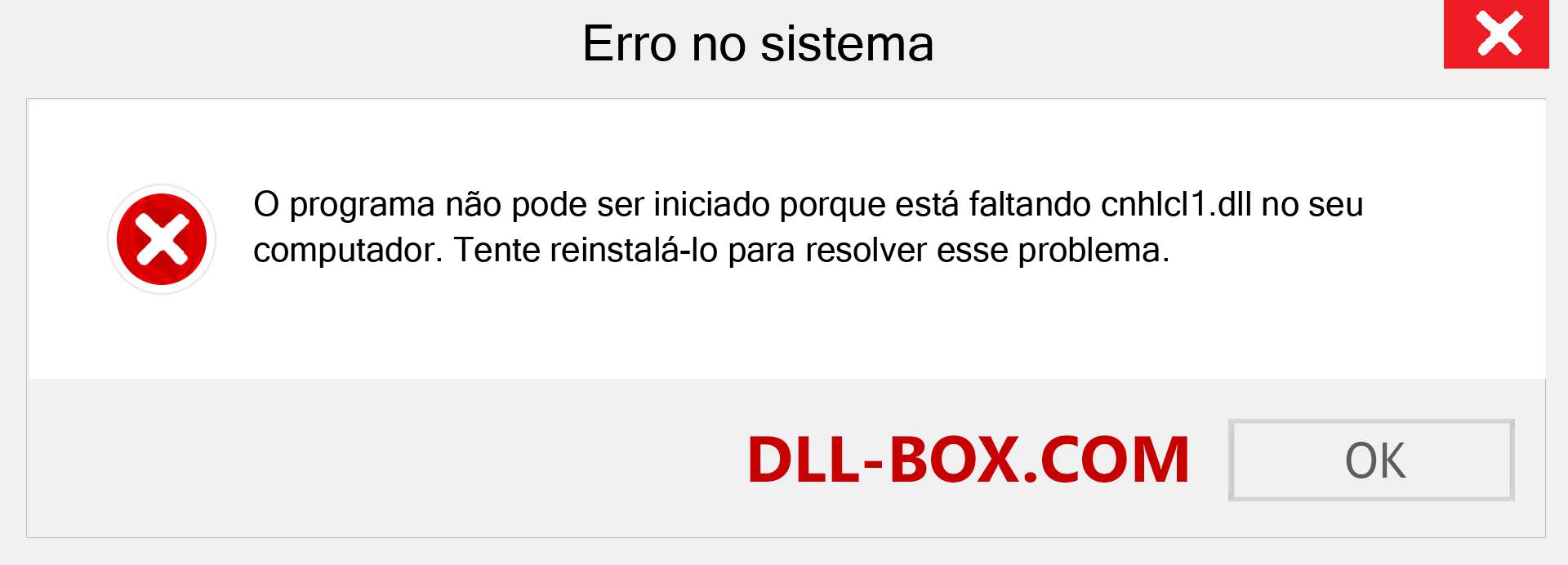 Arquivo cnhlcl1.dll ausente ?. Download para Windows 7, 8, 10 - Correção de erro ausente cnhlcl1 dll no Windows, fotos, imagens